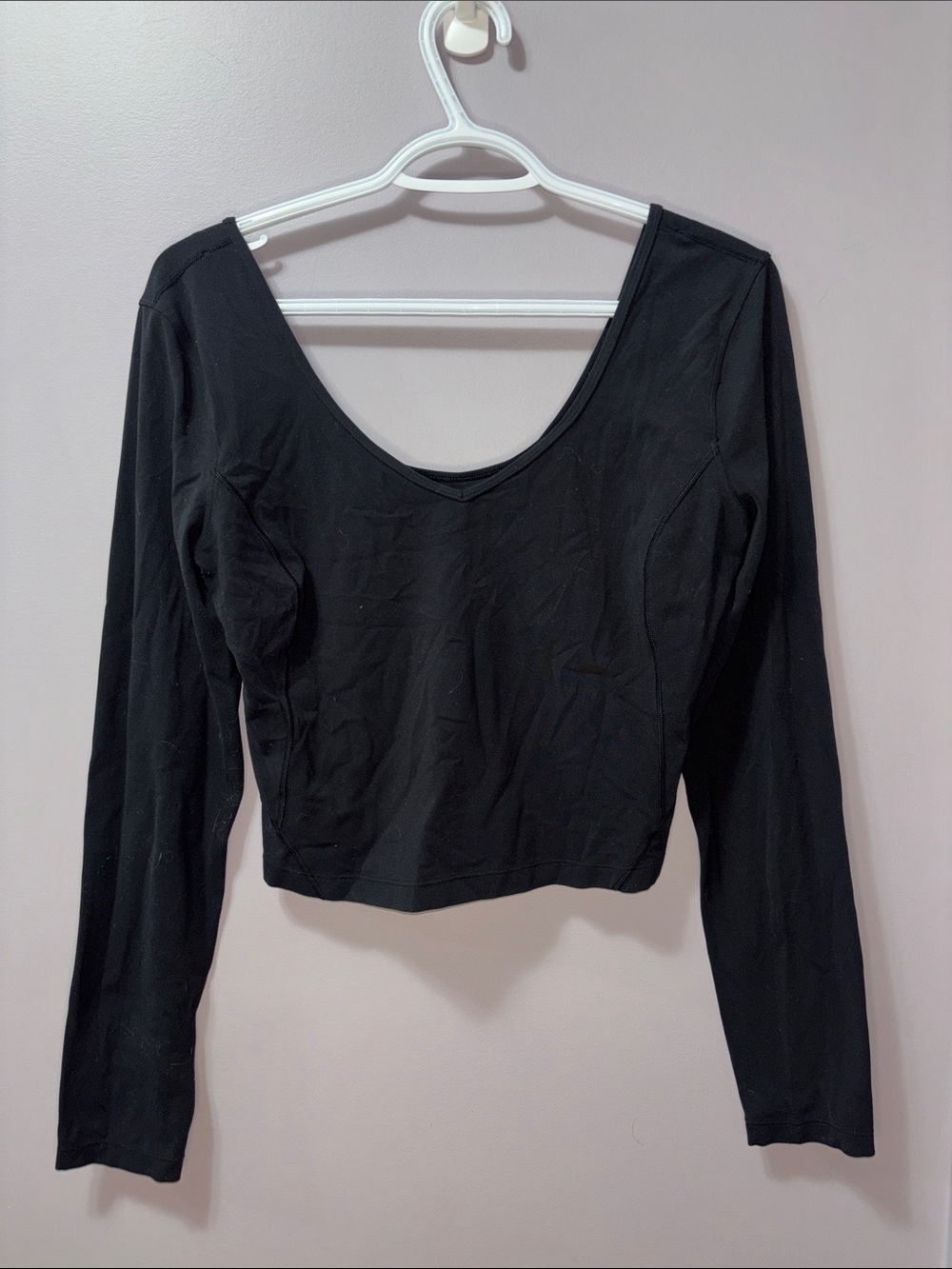 Lululemon Align Black Long-Sleeve Scoop Neck Top